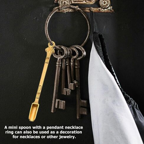 Litoexpe 4 Pieces Mini Shovel Spoon, Tiny Shovel Spoon, Miniature Spoons for Necklace DIY Craft Keychain Jewelry Making in Saudi Arabia