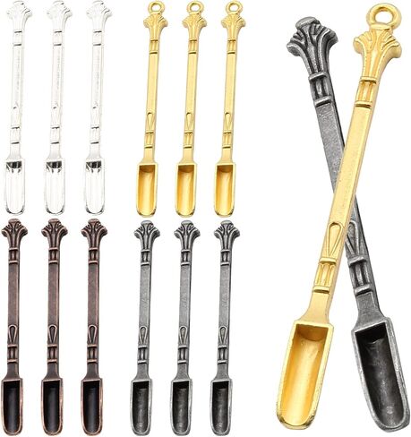 Litoexpe 4 Pieces Mini Shovel Spoon, Tiny Shovel Spoon, Miniature Spoons for Necklace DIY Craft Keychain Jewelry Making in Saudi Arabia