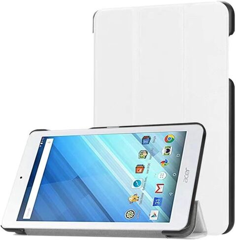 حافظة جلدية فاخرة رفيعة للغاية مزودة بوظيفة الاستيقاظ والنوم، غطاء ذكي لجهاز Acer Iconia One 8 B1-850 B1-860 B1-870 / One8 B1-860A 8 بوصة (برج حديدي) in Saudi Arabia