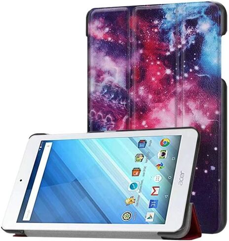 Ultra Slim Folio Stand Luxury Leather Case with Sleep Wake Up Function Smart Cover for Acer Iconia One 8 B1-850 B1-860 B1-870 / One8 B1-860A 8" (Iron Tower) in Kuwait