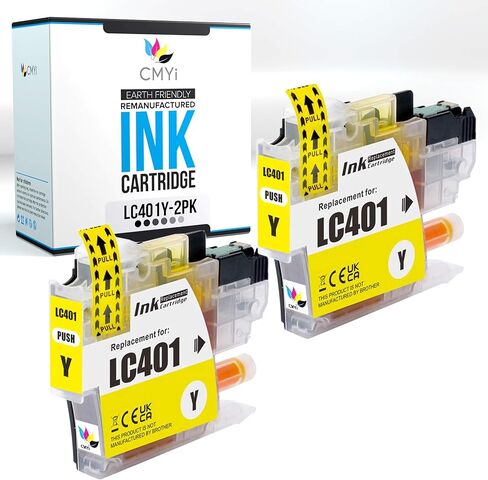 LC401 Replacement Combo Pack Ink Cartridges for Brother DCP-J1800DW, MFC-J1010DW, J1012DW, J1170DW, J1800DW (1 Black, 2 Cyan, 2 Magenta, 2 Yellow) in Saudi Arabia