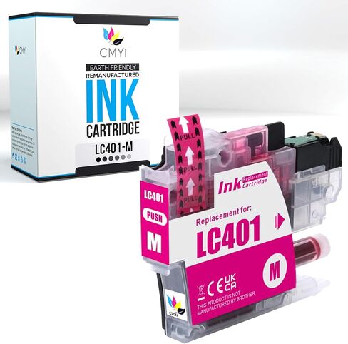 LC401 Replacement Combo Pack Ink Cartridges for Brother DCP-J1800DW, MFC-J1010DW, J1012DW, J1170DW, J1800DW (1 Black, 2 Cyan, 2 Magenta, 2 Yellow) in Saudi Arabia