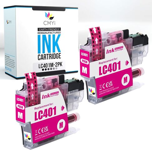 LC401 Replacement Combo Pack Ink Cartridges for Brother DCP-J1800DW, MFC-J1010DW, J1012DW, J1170DW, J1800DW (1 Black, 2 Cyan, 2 Magenta, 2 Yellow) in Saudi Arabia