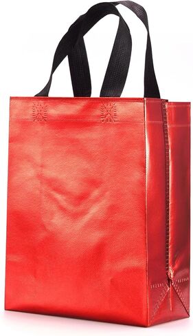 LOOKSGO 12PCS Mix Color Gift Bags Non-woven Reusable Bags for Party Favor Birthday Bags Size 8 X 4 X 10 in Saudi Arabia