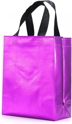 LOOKSGO 12PCS Mix Color Gift Bags Non-woven Reusable Bags for Party Favor Birthday Bags Size 8 X 4 X 10 in Saudi Arabia