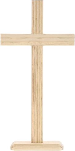 Juvale 2 حزمة من الصلبان الخشبية للحرف اليدوية وعروض الطاولة، صليب خشبي (7.9 × 15.5 بوصة) in Saudi Arabia