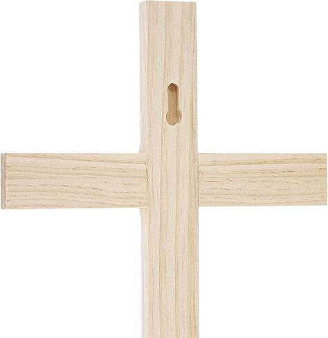 Juvale 2 حزمة من الصلبان الخشبية للحرف اليدوية وعروض الطاولة، صليب خشبي (7.9 × 15.5 بوصة) in Saudi Arabia