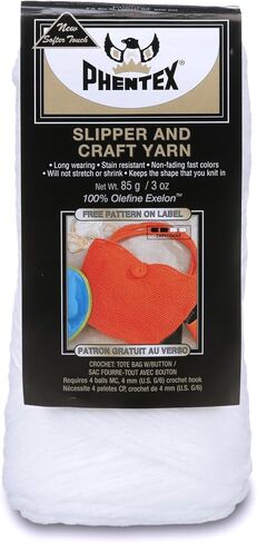 Phentex Slipper & Craft Yarn, 3 Ounce, White, Single Ball in Saudi Arabia