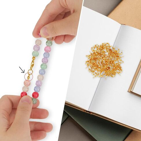 600 Pieces Crimp Beads Calotte Ends Knot Covers, 6 Colors Metal Plated Clamshell Fold-Over Bead Tips Endcaps for DIY Jewelry Making, Bracelet & Necklace Supplies in Saudi Arabia
