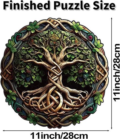 Wooden Puzzles for Adults, 200 Pieces Tree of Life Puzzle Uniquely Irregular Animal Shaped Wooden Jigsaw Puzzles, Creative Gift for Teenagers and Adults in Saudi Arabia