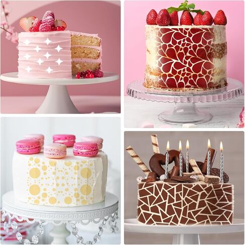 24Pcs Stencils for Painting, Geometric Pattern Stencils for Crafts Reusable, Wall Stencils for Painting Patterns, Spray Paint Layering Stencils for Painting On Wood(2 Size) in Kuwait