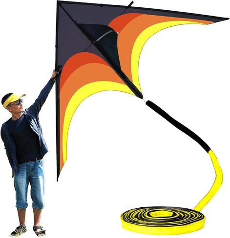 Giant Kite for Adults Easy to Fly, 9ft Huge Delta Kite Come with 98ft Tail in Saudi Arabia