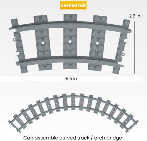 Finger Rock City Train Tracks Building Block Set, 212 Pcs Flexible Rails Train Track Railroad Expansion Accessory Set for Kids, Uphill and Downhill, Straight Curved Tracks in Saudi Arabia