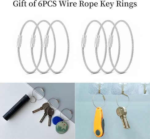 1 Pack Retractable Keychain Heavy Duty Badge Holders with 3pcs Wirerope Key Ring Belt Clip 31.5" Steel Retractable Cord ic Badge Reel Carabiner 8.0 oz in Saudi Arabia
