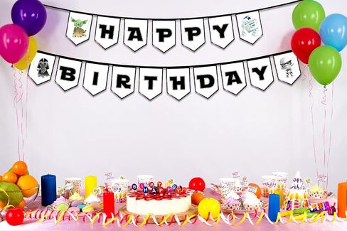 Star and Wars Birthday Banner for Kids Teens Adults, Mandalorian Birthday Decorations, Universe Wars Backdrop for Boys Birthday Party Supplies, Yoda Themed Banner for Baby Boys Kids Bday Party in Saudi Arabia