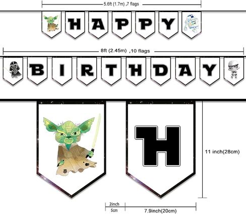 Star and Wars Birthday Banner for Kids Teens Adults, Mandalorian Birthday Decorations, Universe Wars Backdrop for Boys Birthday Party Supplies, Yoda Themed Banner for Baby Boys Kids Bday Party in Saudi Arabia