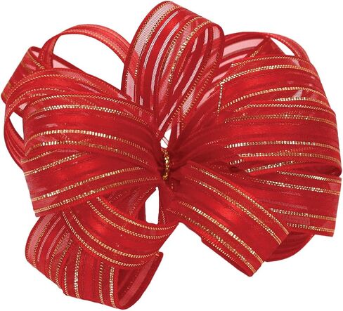 Offray Veronica Satin Edge Sheer Craft Ribbon, 5/8-Inch Wide by 25-Yard Spool, White/Silver in Saudi Arabia