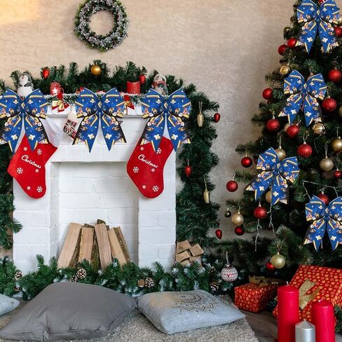 1.5 بوصة 10 ياردة عيد الميلاد المهد Grosgrain الشريط الأزرق الذهب ليلة المقدسة الشريط المطبوع لتغليف الهدايا القوس صنع استحمام الطفل حفلة عيد ميلاد DIY الحرفية in Kuwait