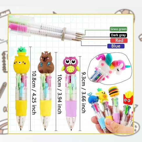 36 حزمة متعددة الألوان قلم حبر جاف قابل للسحب 4 في 1 لطيف صغير الكرتون Kawaii أقلام قابل للسحب هلام القلم أقلام حبر جاف للأطفال الطلاب العودة إلى المدرسة متعة الأطفال الهدايا حزب حقيبة الحشو in Kuwait