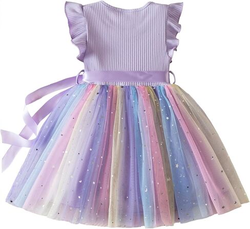 HNXDYY Baby Girl Tulle Dress Casual Summer Ruffles Princess Dresses in Kuwait