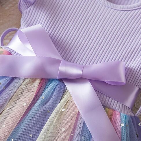 HNXDYY Baby Girl Tulle Dress Casual Summer Ruffles Princess Dresses in Kuwait
