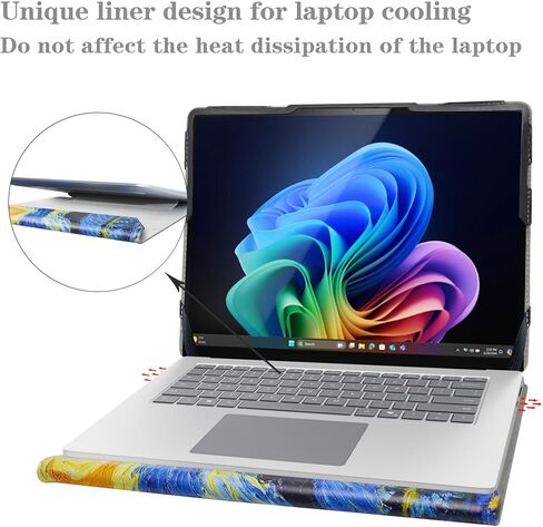 حافظة حماية Alapmk لجهاز Microsoft Surface Laptop 7 15 / Surface Laptop 2024 15 بوصة (لا تناسب Surface Laptop 6/5/4/3/2/1)، ليلة مرصعة بالنجوم in Kuwait