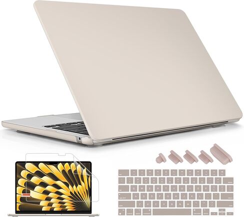 Compatible with MacBook Air 15 inch Case M4 A3241 M3 A3114 M2 A2941 2025 2024 2023 Releaes, Plastic Hard Case with Keyboard Cover for Mac Air 15.3" Fits Touch ID, Crystal Blue in Saudi Arabia