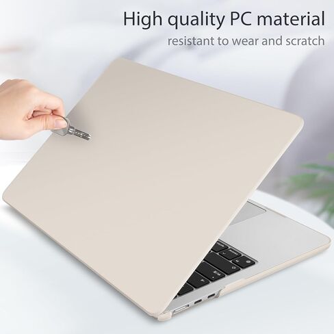 Compatible with MacBook Air 15 inch Case M4 A3241 M3 A3114 M2 A2941 2025 2024 2023 Releaes, Plastic Hard Case with Keyboard Cover for Mac Air 15.3" Fits Touch ID, Crystal Blue in Saudi Arabia