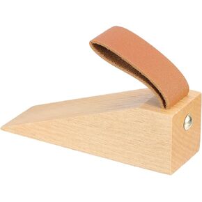 uxcell Wood Door Stopper, Non-Slip Solid Wood Door Wedges Hanging Door Stopper for 0.2-1.4" Door Bottom Seam House Hotel Cabin