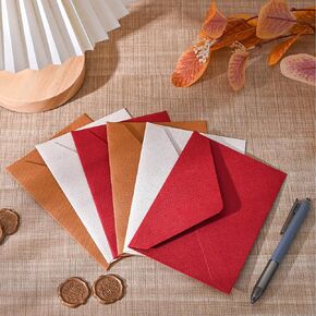 BAYTORY 18Pcs 4 x 6 Greeting Card Envelopes Set, Aesthetic Invitation Envelopes, Vintage Envelope for Weddings, Birthday, Graduation, Christmas (Multicolor)