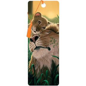 Bookmark - A Father's Love from Deluxebase. A Lion Book Marker with lenticular 3D Artwork Licensed from Renowned Artist Schim Schimmel