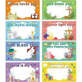 Bible Verse Name Tag Stickers 240 Pcs Christian Religious Name Tags 3.5 x 2 inch God Bless Self Adhesive Name Label - Motivational Faith Decals for Kids Classroom School Supplies