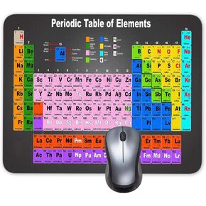 Periodic Table HD Mouse Pad, Anti-Slip, Personalized, Rectangle, Gaming, Size: 9.5" x 7.6"