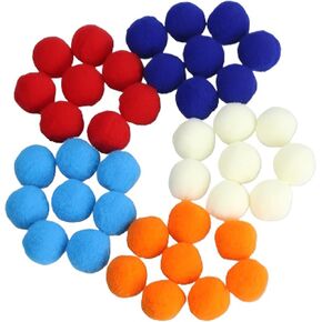 pson 35PCS 1 Inch Colorful Wool Balls, Handmade Wool Felt Pom Poms for DIY, Craft, Decoration, Bouquet(7 Colors)