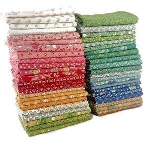 Home Town Fat Quarter Bundle (45 Pieces) by Lori Holt for Riley Blake 18 x 21 inches (45.72 cm x 53.34 cm) Fabric cuts DIY Quilt Fabric