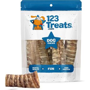 Premium Beef Trachea for Dogs – 6 Inch 100% Natural Beef Dog Chews, Rich in Glucosamine and Chondroitin for Joint & Hip Mobility (10 Count)