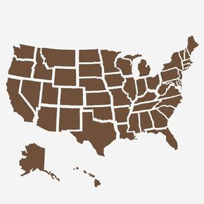 American Flag Stencils United States Map Template - Reusable Memorial Day Stencil for President's Day Decorations Painting on Wood, Paper, Fabric, Glass, and Wall Art (12"x12")