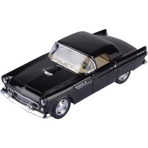 1955 Ford Thunderbird Hard Top In Black Diecast 1:36 Scale By Kinsmart