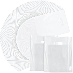 Kosiz 1000 Pcs Plastic Shopping Bags Bulk 9 x 12 in Goodie Merchandise Bags with Die Cutting Handles Small Party Favor Gift Bags for Business, Birthday, Wedding Party Christmas Supplies(Colorful)