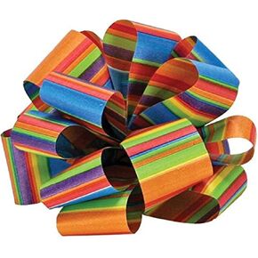 Berwick AMW9 99 Offray Flora-Satin Print Crazy Stripe 1-7/16 بوصة عرض × 50 ياردة - شريط متعدد الألوان