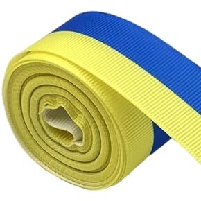 Yellow Blue Ribbon 5 Yards,Blue and Yellow Ribbons, Ukrainian Flag Color Ribbon DIY Handmade Ribbon Rolls,Suitable for Making Some Handmade Crafts Fabric Trim and Embellishments (9mm)