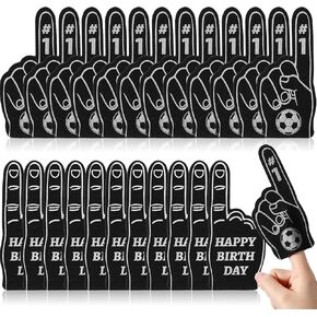 24 Pack Foam Finger Cheerleading Foam Hand Sports Themed Party Favors for Celebration Events School Birthday Sporting Party Decoration (Basketball)