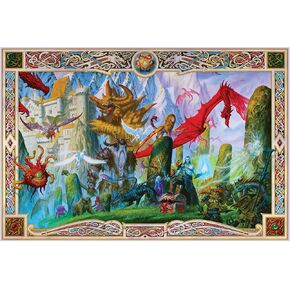 Dungeon Denizens Mythical Monster Puzzle for Adults and Kids | 1000 Piece Jigsaw Puzzle Toy | Fun Quarantine Gifts | Interactive Brain Teaser for Game Night | 28 x 20 Inches