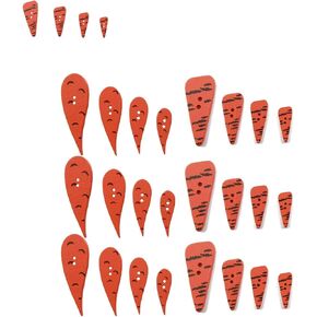 100PCS Wood Carrot Buttons Sewing Carrot Nose Buttons 2 Holes Wooden Buttons, Christmas Carrot Nose Buttons Christmas Wooden Buttons DIY Ornament Christmas Snowman DIY Decoration Craft