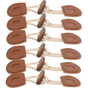 CALLARON 6 Pairs Horn Buckle Buckle Sweater Coat Button Coat Toggle Buttons Wind Coat Belt Buckles Sew-on Toggle Clothing Belt Buckles Toggles Closure Antlers Jacket Leather