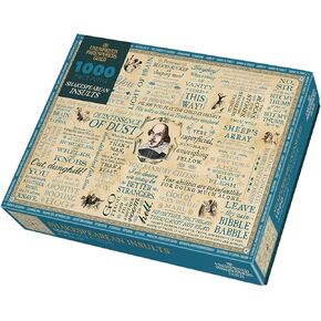 The Unemployed Philosophers Guild Shakespeare Insults Jigsaw Puzzle - 1000 Pieces - includes Mini Poster with Puzzle Art