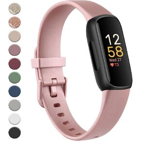Meliya for Fitbit Inspire 3 Bands Women Men, Soft Silicone Adjustable Wristband Replacement Sport Straps Compatible with Fitbit Inspire 3 Fitness Tracker