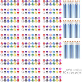 مجموعة طلاء أكريليك صغيرة مكونة من 240 قطعة، 12 لونًا من شرائط طلاء الأكريليك للأطفال والكبار، ألوان أصباغ غنية غير سامة رائعة لأعمال الرسم، مجموعة شرائط طلاء أكريليك مع فرشتين in Kuwait