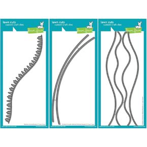 Lawn Fawn Slimline Border Dies Trio - Forest Border, Simple Stitched Hillside & Stitched Hillside Borders - 3 Items