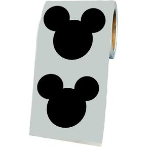 2.2 x 2.62 inch Mickey Mouse Chalkboard Labels, 350 Mickey Blackboard Wall Decals for Mickey Mouse Themed Birthday Party, Mickey Mouse Head Stickers for Decorations, Party, Gift Tags (Mickey)